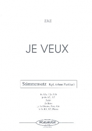 Je veux fr Akkordeonorchester Stimmensatz (4-4-3-2)