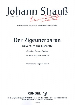 Ouvertre zu Der Zigeunerbaron fr Blasorchester Partitur und Stimmen