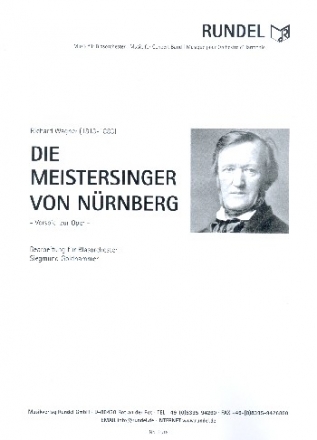 Vorspiel zur Oper Die Meistersinger von Nrnberg fr Blasorchester Partitur und Stimmen