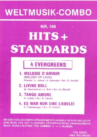 Hits und Standards Band 159 - 4 Evergreens: fr Combo Stimmen