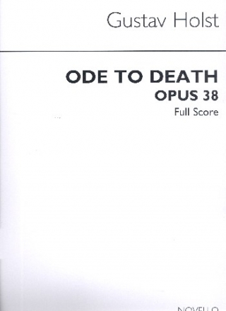 Ode to Death op.38 for mixed chorus and orchestra score,  archive copy