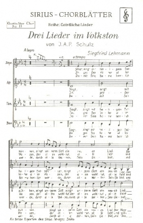 Singt singt mit heiligem Entzcken fr gem Chor und Instrumente Chorpartitur