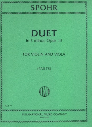 Duet in e Minor op.13 for violin and viola parts