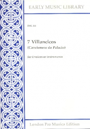 7 Villancios for 4 voices (instruments) (SATB) 4 scores)