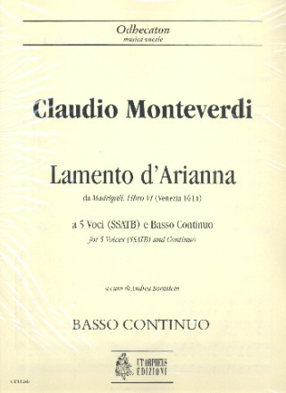 Lamenti d'Arianna for 5 voices (SSATB) and Bc parts