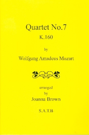 Quartet no.7 KV160 for 4 recorders (SATB) score and parts