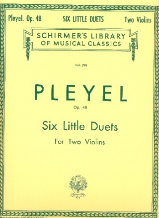 6 litte duets op.48 for 2 violins parts,  archive copy