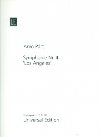 Sinfonie Nr.4 Los Angeles fr Harfe, Pauken, Schlagzeug und Streichorchester Studienpartitur