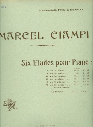 tude en la majeur no.2 pour piano