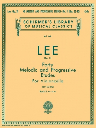 40 melodiic and progressive Studies op.31 vol.2 (nos.23-40) for cello