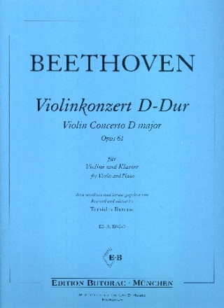 Konzert D-Dur op.61 fr Violine und Orchester fr Violine und Klavier