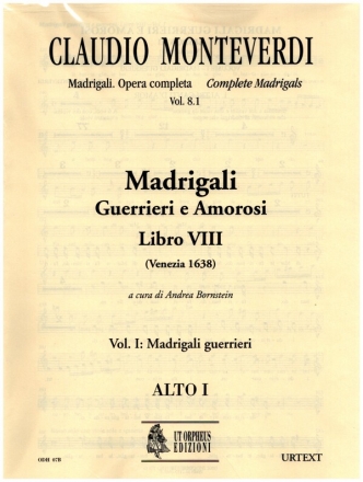 Madrigali guerrierivol.1 (Venezia 1638) Vol.1 per coro mistzo e strumenti parti strumentali