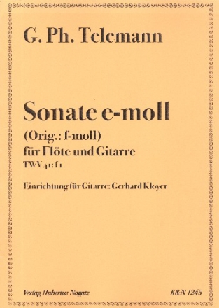 Sonate e-Moll TWV41:f1 fr Flte und Gitarre