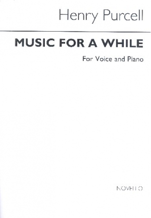 Music for a While for voice and piano score,  archive copy