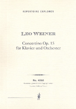 Concertino op.15 fr Klavier und Orchester Studienpartitur