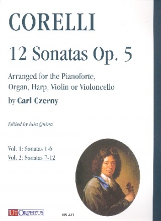 12 sonatas op.5 vol.2 (Nos.7-12) for piano (organ, harp, violin and violoncello score