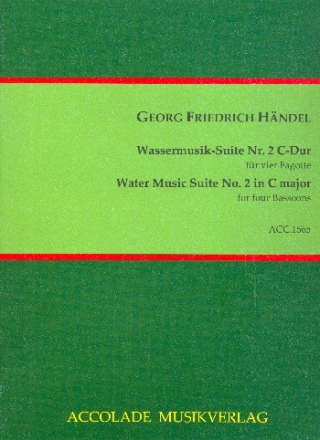 Wassermusik-Suite C-Dur Nr.2 fr 4 Fagotte Partitur und Stimmen