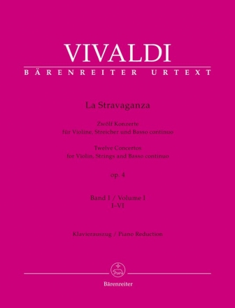 La Stravaganza op.4 Band 1 (Nr.1-6) fr Violine, Streicher und Bc fr Violine und Klavier