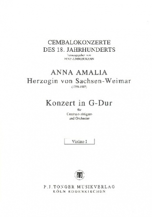 Konzert G-Dur fr Cembalo und Orchester Violine 1