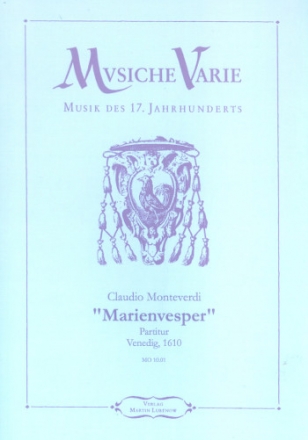 Marienvesper (mit beiden Versionen des Magnificat) fr Soli, gem Chor und Orchester Partitur