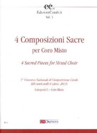 4 sacred Pieces for mixed chorus a cappella score