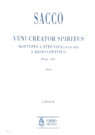 Veni creator spiritus for double chorus and Bc score