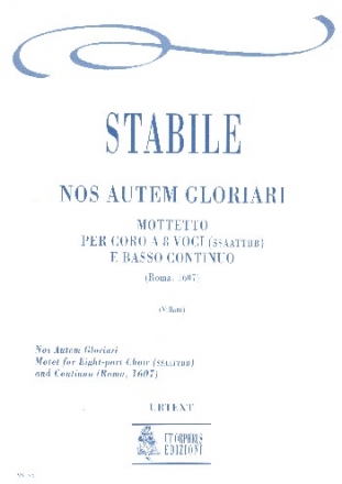 Nos autem gloriari for double chorus and Bc score