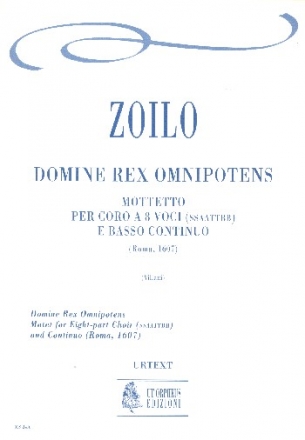 Domine rex omnipotens for double chorus and Bc score