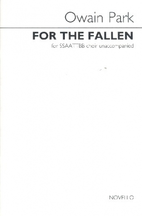 For the Fallen for mixed chorus a cappella score