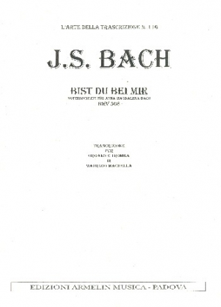 Bist du bei mir BWV508 per tromba e organo