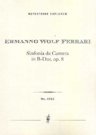 Sinfonia da camera B-Dur op.8 fr Klavir und Kammerorchester Studienpartitur