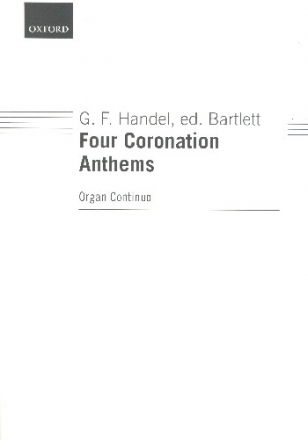 Four Coronation Anthems  organ continuo