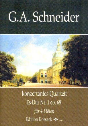 Konzertantes Quartett Es-Dur Nr.1 op.68 fr 4 Flten Partitur und Stimmen