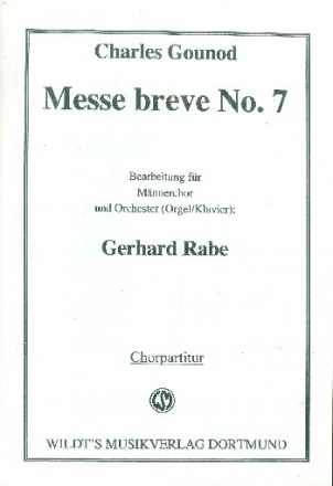 Messe breve no.7 fr Mnnerchor und Orchester (Orgel/Klavier) Chorpartitur