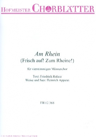 Am Rhein op.5 fr Mnnerchor a cappella Partitur