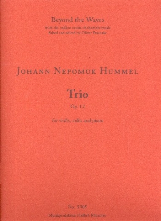 Trio op.12 for violin, cello and piano piano score and parts