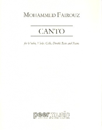 Canto for violin, viola, cello, double bass and piano score