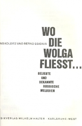 Wo die Wolga fliet (Medley): fr Blasorchester Direktion und Stimmen