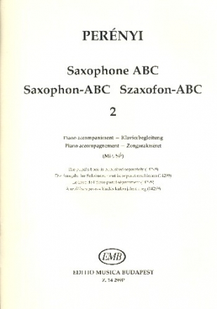 Saxophon-ABC Band 2 fr Saxophon und Klavier Klavierbegleitung (Partitur)