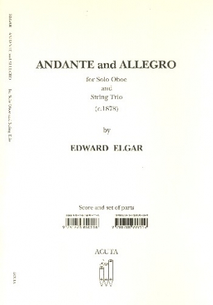 Andante und Allegro fr Oboe, Violine, Viola und Violoncello Partitur und Stimmen