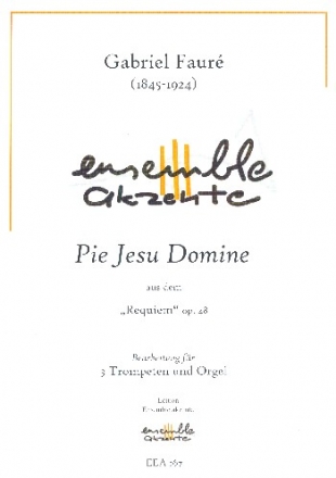 Pie Jesu Domine op.48 fr 3 Trompeten und Orgel Partitur und Stimmen