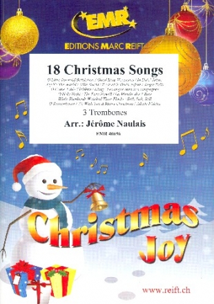 18 Christmas Songs for 3 trombones 3 scores