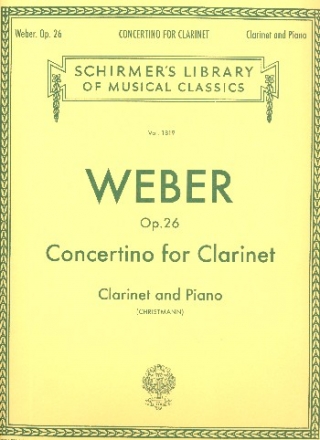 Concertino for Clarinet and Orchestra op.26 for clarinet and piano