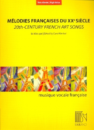 Mlodies franaises du 20e sicle pour voix leve et piano partition (fr/en)