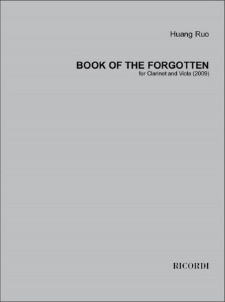 Book of the Forgotten fr Klarinette und Viola Partitur und Stimmen