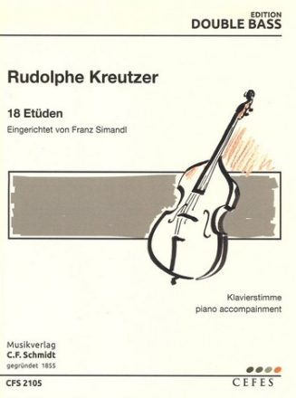 CFS2105  R.Kreutzer, 18 Etden - fr Kontrabass Klavierstimme (zu CFS2104)