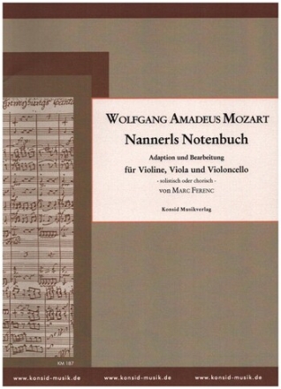 Nannerls Notenbuch fr Violine, Viola und Violoncello Partitur und Stimmen