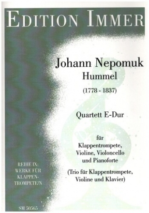 Quartett E-Dur fr Klappentrompete, Violine, Violoncello und Klavier Partitur und Stimmen