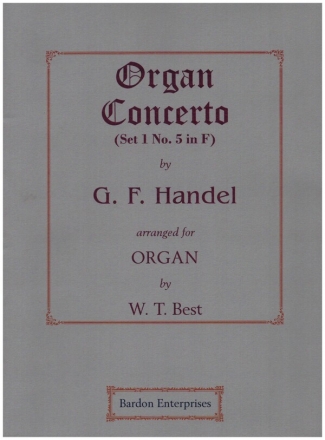 Organ Concerto in F Major Set 1 no.5 for organ