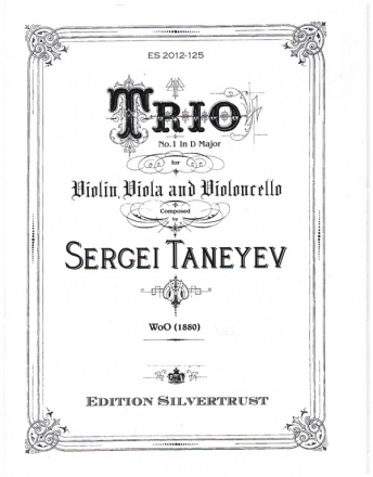 Trio in D Major No.1 WoO for violin, viola and violoncello parts